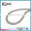 Fashion Handbag Accessories Shiny Silver Flat Metal Chain