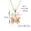 gold zircon wedding pendant necklace designs in 10 grams(D0292-J-B)