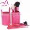 hot 7pcs multicolors barrelled makeup brush set animal hair brush set