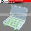 SWH0328C 6 Blocks Transparent colorful boards plastic fishing tackle box