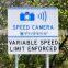 solar speed limit traffic sign