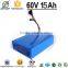 Highly Recommend Big Capacity electric bike 60 volt lithium battery for golf cart 60v 1500mah