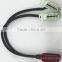 OBD2 Splitter Y Cable, right-angle J1962M to 2 J1962F, 1ft