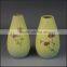 2017 new hand painted mini yellow stoneware vase