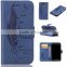 Double embossed phone case leather back cover flip phone hull for Samsung S5