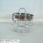 2014 hot sell glass salt and pepper shakers with metal rack