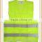 New High Visibility Safety Vest with Zipper Reflective Tape Strips yellow