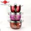 china factory cheap high quality colorful stainless steel soup boilling pot/cooking pot