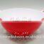 Red melamine kitchenware/fruit vegetable colander with two handle