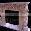 Modern home decoration use hand carved natural marble fireplace mantels