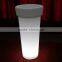 Plastic white PE illuminated outdoor furniture, illuminated led flower pot, glowing led ice bucket