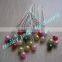 Assorted Rosette Pearl Round Head Straight Hijab Pin