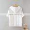 Wholesale hot sale fitness blank casual cotton fleece sexy women loose crop top plain hoodie