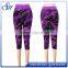 Latest Design Women Print Yoga Capri Pants With Mesh