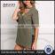 MGOO Customzied OEM Heavy Cotton 300g Tunic Tops Fashion Chocker Loose Oversized Shirts V Cut out