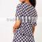 Custom Design Women Summer Pajamas Black Gingham Pyjama Plaid PJ Set