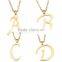 Best selling products stainless steel initial necklace