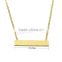New Stainless Steel jewelry set Necklace Rectangle gold necklaces for women