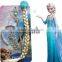 Frozen cosplay Elsa wig + crown + wand for kids cosplay accessories