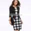 Women Vintage Print Cotton Linen Dress Casual Loose O Neck Half Sleeve Knee Length Dresses Plus Size