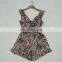 Europe And America v Collar Printing Backless Flouncing Siamese Shorts