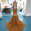 Bling Bling Beaded Halter Design Mermaid Long Sexy Evening Dress