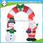 2014 Best selling outdoor inflatable christmas arches with santa and snow man