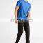 2016 blank blue color polyester/spandex/lyocrell gym t shirts men exporter
