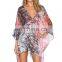 Candy color sheer chiffon blouson beachwear swimwear cover-up