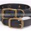 New factory direct original bronze pet collar leather dog collar leash
