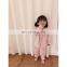 6628/Cute Cherry Embroidery Hot Sell Kids Children Pajamas Sets Long Sleeve Casual Girls Sleepwear