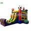 custom open air combo slide soccer football bouncer inflatable moon bounce  for party