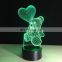 3D Illusion Touch Night Light LED Acrylic Table Lamp Kids Bedside Home Decor