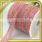 2016 HOTSALE Fancy pink bling bling decorative rhinestone trim FHRS-053