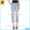 Made in china your logo lady wholesale long denim jeans