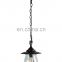 American village industrial simple Single Head glass and iron pendant light for decorate