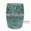 Beautiful Chinese Flower And Bird Stool Ceramic Furniture For Shoe Store Decoration