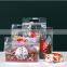 Food Grade Laminated Plastic Transparent Flat Bottom Zip Lock Food Packaging Bag with handle