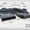 Modern Sofa Set Furniture Living Room Sofas Sectional Pure Black Leather Sofa