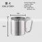 Factory Direct promotional 8oz stainless steel funny mini 220ml freezer boot frosted unbreakable beer mug with bell