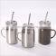 custom new product 550ml double wall stainless steel mug with handle