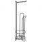 Standing Simple Bathroom Toilet Tissue Paper Roll Storage Holder with Chrome Finish