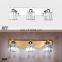 China Glass Wall Lamp E26 3 Light Vanity Light with Clear crystal in Brushed Nickel For Bathroom Kitchen Living Room