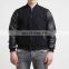 wholesaler wool mix varsity jacket leather sleeves