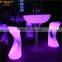 event furniture club stool/indoor and outdoor led funiture rechargeable luminous tables and chairs colorful light up sofa chair