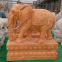 Stone carving elephant sunset red stone carving elephant door decoration stone carving animal manufacturer