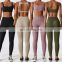 New High Quality Active Clothing Wholesale 2 Piece Suit Quick Dry Women Clothing Gym Fitness Sets Sports Bra Leggings Yoga Set