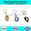 Fashion high quality plated Imitation enaml custom metal Car flag keychain