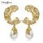 Want Fashion Jewelry Pictures Pearl Deluxe Top Grade Cubic Zirconia Earrings Designs