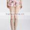 100%rayon wholesale High-Waisted Rose Print Shorts